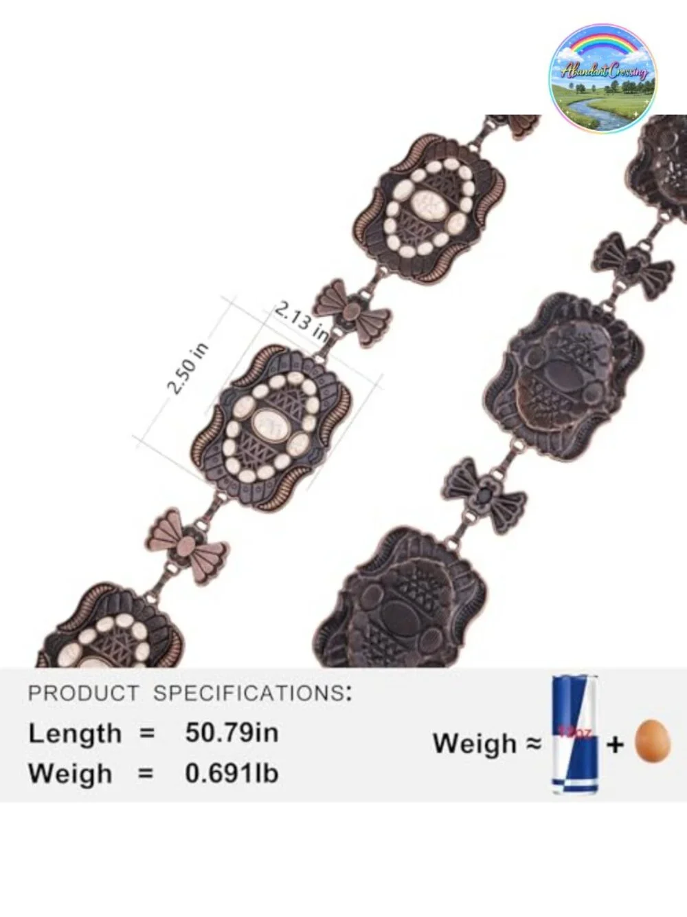 Adjustable Metal Link Chain Belt for Women, Boho Western Waist Chain, Cowgirl